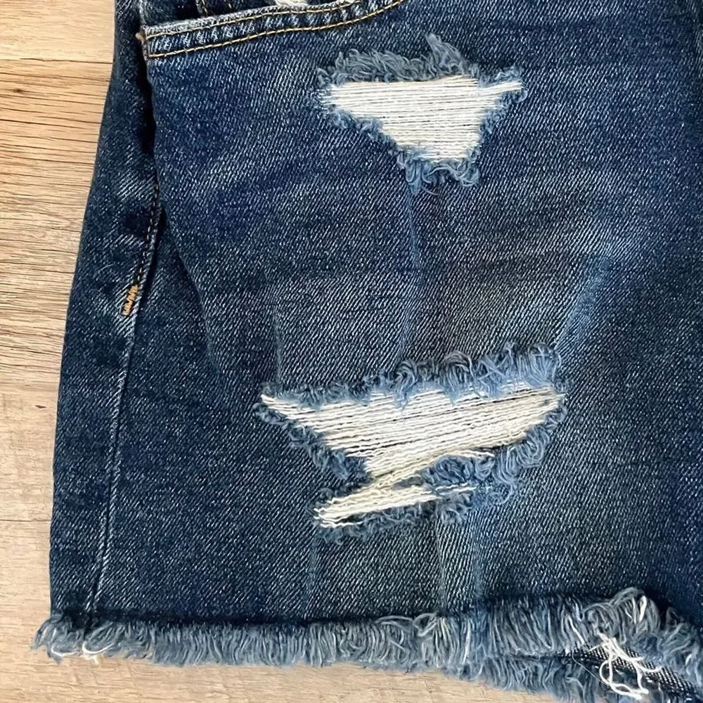 Joe's Jeans Blythe Distressed Blue Cutoff Shorts Size 25